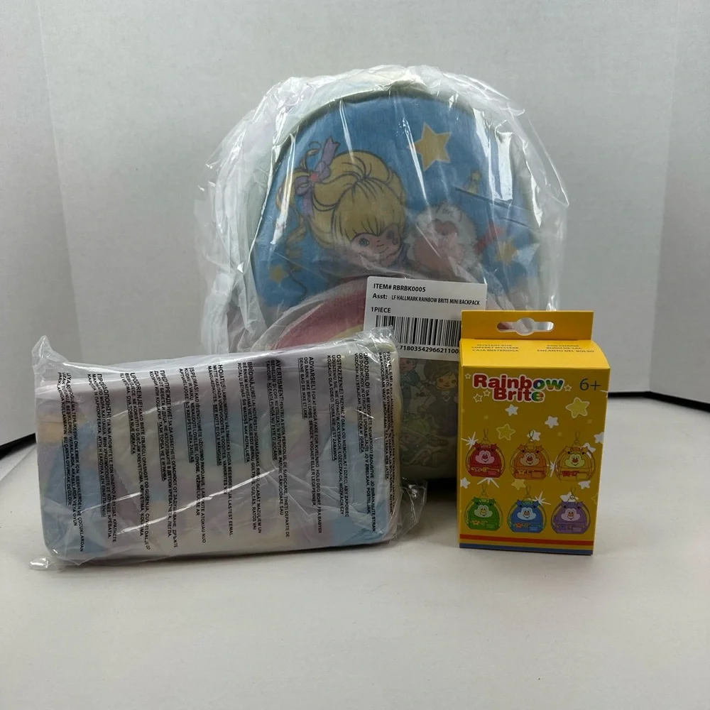 Loungefly Rainbow Brite Exclusive The Color Kids Light Up Mini Backpack & Wallet